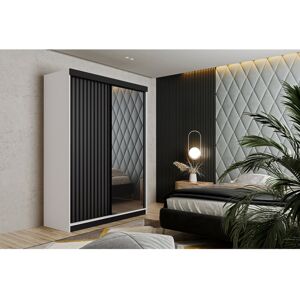 Latitude Run Modern Large 2 Door Wardrobe White/Espresso 200cm H X 138cm W X 59cm D Latitude Run Modern Large 2 Door Wardrobe White/Espresso 200cm H X 138cm W X 59cm D