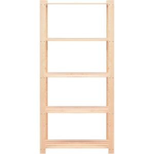 Rebrilliant Palombo 170cm 5 Shelf Shelving Unit beige 170cm H X 80cm W X 38cm D Rebrilliant Palombo 170cm 5 Shelf Shelving Unit beige 170cm H X 80cm W X 38cm D