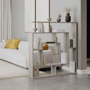 Zipcode Design Labirent Bookcase Modern Maze-Design Freestanding Shelf Unit Sandstone 129cm H X 125cm W X 22cm D Zipcode Design Labirent Bookcase Modern Maze-Design Freestanding Shelf Unit Sandstone 129cm H X 125cm W X 22cm D