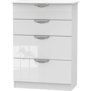 Brayden Studio Fully Assembled Ratley 4 Drawer 76.5Cm W Chest of Drawers White Gloss 107.5cm H X 76.5cm W X 41.5cm D Brayden Studio Fully Assembled Ratley 4 Drawer 76.5Cm W Chest of Drawers White Gloss 107.5cm H X 76.5cm W X 41.5cm D