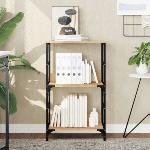 Borough Wharf Holweg 50cm W Steel Standard Bookcase Sonoma Oak (3 Shelves) 82 cm H x 50 cm W x 33 cm D Borough Wharf Holweg 50cm W Steel Standard Bookcase Sonoma Oak (3 Shelves) 82 cm H x 50 cm W x 33 cm D