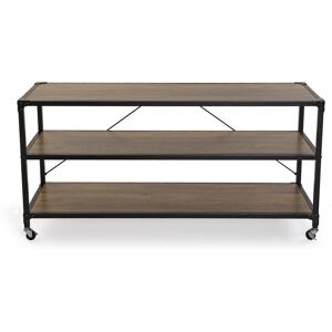 Rio Snead 58cm 3 shelf Shelving Unit Black/Brown 58cm H X 120cm W X 39cm D Rio Snead 58cm 3 shelf Shelving Unit Black/Brown 58cm H X 120cm W X 39cm D
