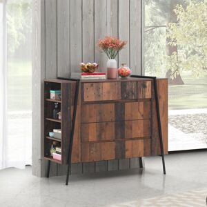 Borough Wharf Brannan 4 Drawer Chest Brown 103cm H X 120cm W X 44.5cm D Borough Wharf Brannan 4 Drawer Chest Brown 103cm H X 120cm W X 44.5cm D