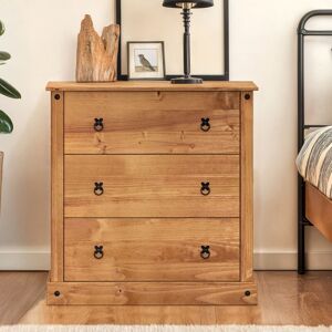 Brambly Cottage Bridewell 3 Drawer 83Cm W Chest of Drawers Antique Wax 85cm H X 83cm W X 38cm D Brambly Cottage Bridewell 3 Drawer 83Cm W Chest of Drawers Antique Wax 85cm H X 83cm W X 38cm D