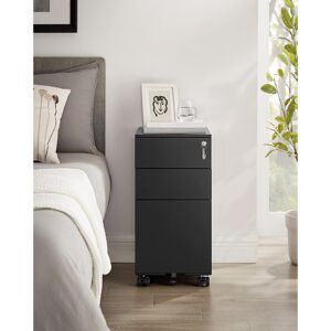 17 Stories Suveer 30cm Wide 2 -Drawer Mobile File Cabinet Black 60cm H X 30cm W X 17.7cm D 17 Stories Suveer 30cm Wide 2 -Drawer Mobile File Cabinet Black 60cm H X 30cm W X 17.7cm D