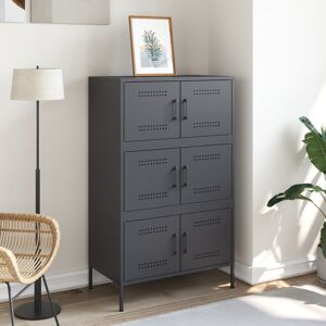 Latitude Run Vidaxl highboard 68 x 39 x 113cm steel Anthracite 113cm H X 68cm W X 39cm D Latitude Run Vidaxl highboard 68 x 39 x 113cm steel Anthracite 113cm H X 68cm W X 39cm D