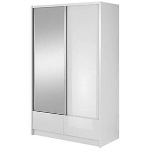 Ebern Designs Dadabo 2 Door Sliding Wardrobe White Gloss 214cm H x 154cm W x 62cm D Ebern Designs Dadabo 2 Door Sliding Wardrobe White Gloss 214cm H x 154cm W x 62cm D
