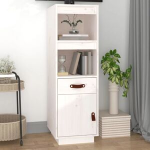 Ebern Designs Lily-Anya 34 Cm Wide 1 Drawer Pine Solid Wood Highboard White 108.5cm H X 34cm W X 40cm D Ebern Designs Lily-Anya 34 Cm Wide 1 Drawer Pine Solid Wood Highboard White 108.5cm H X 34cm W X 40cm D