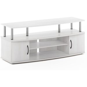 17 Stories Božidarka Large TV Stand for TVs up to 50" White Oak/Chrome 50" 17 Stories Božidarka Large TV Stand for TVs up to 50" White Oak/Chrome 50"
