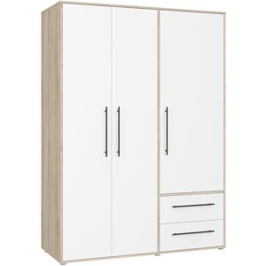 17 Stories Mijah 3 Door Wardrobe Sonoma Oak/White 200.1cm H X 144.4cm W X 58.8cm D 17 Stories Mijah 3 Door Wardrobe Sonoma Oak/White 200.1cm H X 144.4cm W X 58.8cm D