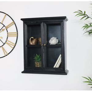 Marlow Home Co. Sariyah Wall Mounted Display Cabinet Black 60cm H X 50cm W X 19cm D Marlow Home Co. Sariyah Wall Mounted Display Cabinet Black 60cm H X 50cm W X 19cm D