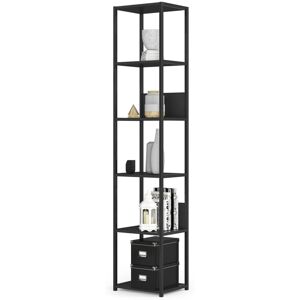 17 Stories Bookcase Black 192cm H x 40cm W x 32cm D 17 Stories Bookcase Black 192cm H x 40cm W x 32cm D
