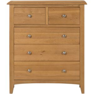 Rosalind Wheeler Censu Brackman Oak 2 Over 3 Chest Brown 105cm H X 85cm W X 40cm D Rosalind Wheeler Censu Brackman Oak 2 Over 3 Chest Brown 105cm H X 85cm W X 40cm D