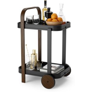 Umbra Bellwood Bar/Serving Cart Black/Black 80cm H X 44cm W X 53cm D Umbra Bellwood Bar/Serving Cart Black/Black 80cm H X 44cm W X 53cm D