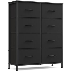 Borough Wharf Chest Of Drawers, 8 Fabric Drawers Storage Unit, Steel, MDF, Non-Woven Fabric, For Bedroom, Closet, Hallway, Living Room, Ink Black And Ebony Black Brown 95.2cm H X 76.7cm W X 30cm D Borough Wharf Chest Of Drawers, 8 Fabric Drawers Storage Unit, Steel, MDF, Non-Woven Fabric, For Bedroom, Closet, Hallway, Living Room, Ink Black And Ebony Black Brown 95.2cm H X 76.7cm W X 30cm D
