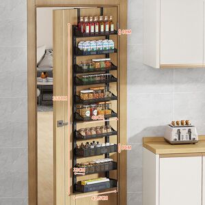 Rebrilliant Cabinet Shelving Rack Matte Black 168cm H X 13cm W X 43.5cm D Rebrilliant Cabinet Shelving Rack Matte Black 168cm H X 13cm W X 43.5cm D