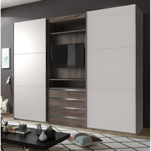 Ebern Designs Branchburg 2 Door Sliding Wardrobe White/Grey 236cm H X 300cm W X 65cm D Ebern Designs Branchburg 2 Door Sliding Wardrobe White/Grey 236cm H X 300cm W X 65cm D