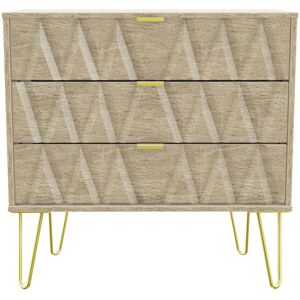 Etta Avenue Fully Assembled Cerys 3 Drawer 76.5Cm W Chest of Drawers Brown 74cm H X 76.5cm W X 39.5cm D Etta Avenue Fully Assembled Cerys 3 Drawer 76.5Cm W Chest of Drawers Brown 74cm H X 76.5cm W X 39.5cm D