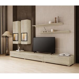 Metro Carlotta Entertainment Unit for TVs up to 78" San Remo Oak 78" Metro Carlotta Entertainment Unit for TVs up to 78" San Remo Oak 78"
