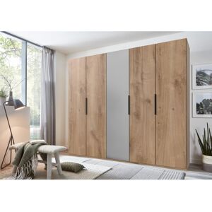 Ebern Designs Guardino 5 Door Wardrobe Plank Oak 216cm H x 250cm W x 58cm D Ebern Designs Guardino 5 Door Wardrobe Plank Oak 216cm H x 250cm W x 58cm D