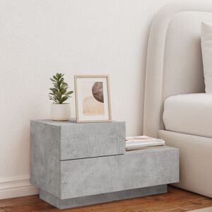 Metro Brigett Engineered Wood Bedside Table Concrete Grey 40.5cm H X 36cm W X 70cm D Metro Brigett Engineered Wood Bedside Table Concrete Grey 40.5cm H X 36cm W X 70cm D