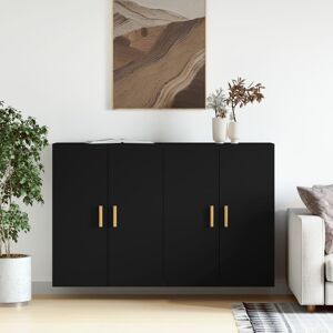17 Stories Wall Mounted Cabinets 2 Pcs Engineered Wood_1 Black 90cm H X 69.5cm W X 34cm D 17 Stories Wall Mounted Cabinets 2 Pcs Engineered Wood_1 Black 90cm H X 69.5cm W X 34cm D