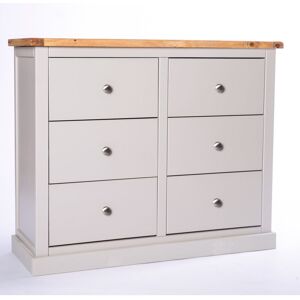Brambly Cottage Engle 6 Drawer 110cm W Dresser Grey/White/Chrome 91cm H X 110cm W X 40cm D Brambly Cottage Engle 6 Drawer 110cm W Dresser Grey/White/Chrome 91cm H X 110cm W X 40cm D