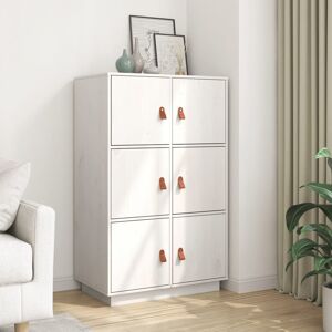 Latitude Run Kyarna 67" Wide Pine Solid Wood Highboard White 108.5cm H X 67cm W X 40cm D Latitude Run Kyarna 67" Wide Pine Solid Wood Highboard White 108.5cm H X 67cm W X 40cm D
