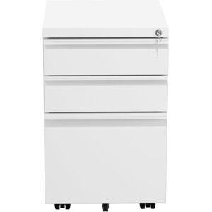 Inbox Zero 3 Drawer Steel File Cabinet White 62cm H X 38.9cm W X 46cm D Inbox Zero 3 Drawer Steel File Cabinet White 62cm H X 38.9cm W X 46cm D