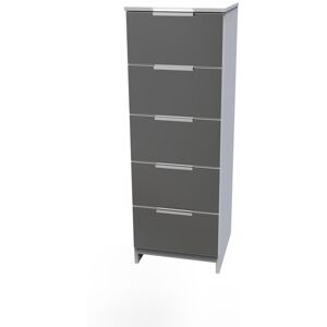 Latitude Run Fully Assembled Sumfleth 5 - Drawer Chest of Drawers Black/White 107.5cm H X 39.5cm W X 41.5cm D Latitude Run Fully Assembled Sumfleth 5 - Drawer Chest of Drawers Black/White 107.5cm H X 39.5cm W X 41.5cm D