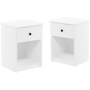 Marlow Home Co. Gillian 1 Drawer Bedside Table White 61.5cm H X 45.2cm W X 39.6cm D Marlow Home Co. Gillian 1 Drawer Bedside Table White 61.5cm H X 45.2cm W X 39.6cm D