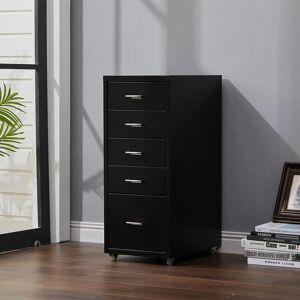 17 Stories Eulus 5 Drawer Filing Cabinet Black 68.5cm H X 28cm W X 41cm D 17 Stories Eulus 5 Drawer Filing Cabinet Black 68.5cm H X 28cm W X 41cm D