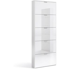 Ivy Bronx Zalpa White Gloss Shoe Cabinet 5-tier Revolving Shoe Rack For 18-22 Pairs, Space-saving Organiser White Gloss 22 Ivy Bronx Zalpa White Gloss Shoe Cabinet 5-tier Revolving Shoe Rack For 18-22 Pairs, Space-saving Organiser White Gloss 22
