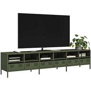 Latitude Run TV Stand 39 x 43.5cm Cold Rolled Steel Olive Green 202cm Latitude Run TV Stand 39 x 43.5cm Cold Rolled Steel Olive Green 202cm