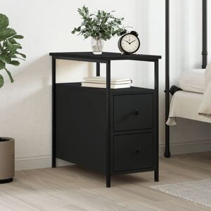 Borough Wharf Bourkelands 2 Drawer Bedside Table Black 60cm H X 30cm W X 60cm D Borough Wharf Bourkelands 2 Drawer Bedside Table Black 60cm H X 30cm W X 60cm D
