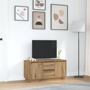 Borough Wharf TV Cabinet With LED Lights Black Oak 100X41x50 Cm Artisan Oak 40" Borough Wharf TV Cabinet With LED Lights Black Oak 100X41x50 Cm Artisan Oak 40"