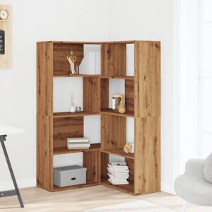 Latitude Run Corner Bookcase 4-Tier 85X85x140 Cm Engineered Wood Artisian Oak 140cm H X 85cm W X 85cm D Latitude Run Corner Bookcase 4-Tier 85X85x140 Cm Engineered Wood Artisian Oak 140cm H X 85cm W X 85cm D