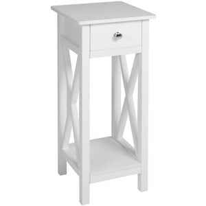 Breakwater Bay 27cm W Manufactured Wood Bedside Table White 66cm H X 27cm W X 27cm D Breakwater Bay 27cm W Manufactured Wood Bedside Table White 66cm H X 27cm W X 27cm D