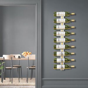 Latitude Run Sherwen 9 Bottle Wall Mounted Wine Bottle Rack Gold 94cm H X 34cm W X 12cm D Latitude Run Sherwen 9 Bottle Wall Mounted Wine Bottle Rack Gold 94cm H X 34cm W X 12cm D