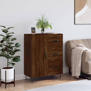 Alpen Home Liebenthal 3 - Drawer Chest of Drawers Brown Oak 90cm H X 69.5cm W X 34cm D Alpen Home Liebenthal 3 - Drawer Chest of Drawers Brown Oak 90cm H X 69.5cm W X 34cm D