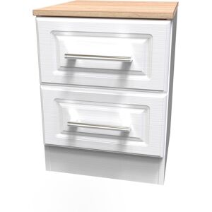 Highland Dunes Fully Assembled St. George 2 Drawer Bedside Table White 50.5cm H X 39.5cm W X 41.5cm D Highland Dunes Fully Assembled St. George 2 Drawer Bedside Table White 50.5cm H X 39.5cm W X 41.5cm D