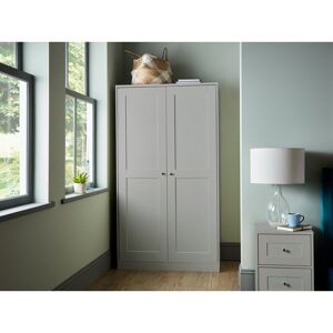 Marlow Home Co. Merrigan 2 Door Wardrobe Grey 180cm H X 100cm W X 50cm D Marlow Home Co. Merrigan 2 Door Wardrobe Grey 180cm H X 100cm W X 50cm D