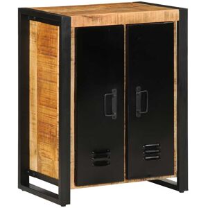 Borough Wharf Vidaxl Sideboard, 55 x 35 x 70cm, in rough mango wood Brown, white and pink 70cm H X 55cm W X 35cm D Borough Wharf Vidaxl Sideboard, 55 x 35 x 70cm, in rough mango wood Brown, white and pink 70cm H X 55cm W X 35cm D