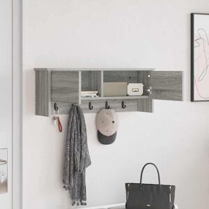 Latitude Run Wall-Mounted Coat Rack With Shelf 80 X 20 X 30 Cm Grey Sonoma 30cm H X 80cm W X 20cm D Latitude Run Wall-Mounted Coat Rack With Shelf 80 X 20 X 30 Cm Grey Sonoma 30cm H X 80cm W X 20cm D