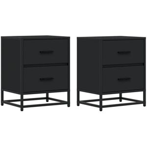 Borough Wharf Bedside Cabinets 2 Pcs Smoked Oak 40X31x50 Cm Engineered Wood Black 50cm H X 40cm W X 31cm D Borough Wharf Bedside Cabinets 2 Pcs Smoked Oak 40X31x50 Cm Engineered Wood Black 50cm H X 40cm W X 31cm D