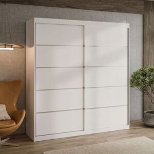 17 Stories Oharra 2 Door Wardrobe White 215cm H X 200cm W X 58cm D 17 Stories Oharra 2 Door Wardrobe White 215cm H X 200cm W X 58cm D