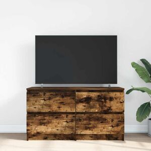 17 Stories TV Cabinet 100X35x54 Cm Engineered Wood Smoked Oak 40" 17 Stories TV Cabinet 100X35x54 Cm Engineered Wood Smoked Oak 40"