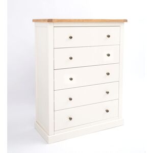 August Grove Emmet 5 Drawer Chest White 115cm H X 90cm W X 40cm D August Grove Emmet 5 Drawer Chest White 115cm H X 90cm W X 40cm D