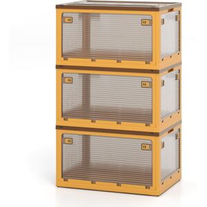 Rebrilliant 3 Drawer Stackable Drawer Yellow 111cm H X 66cm W X 46cm D Rebrilliant 3 Drawer Stackable Drawer Yellow 111cm H X 66cm W X 46cm D