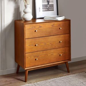 George Oliver Barchov 3 - Drawer Chest of Drawers Brown 90cm H X 84cm W X 44cm D George Oliver Barchov 3 - Drawer Chest of Drawers Brown 90cm H X 84cm W X 44cm D